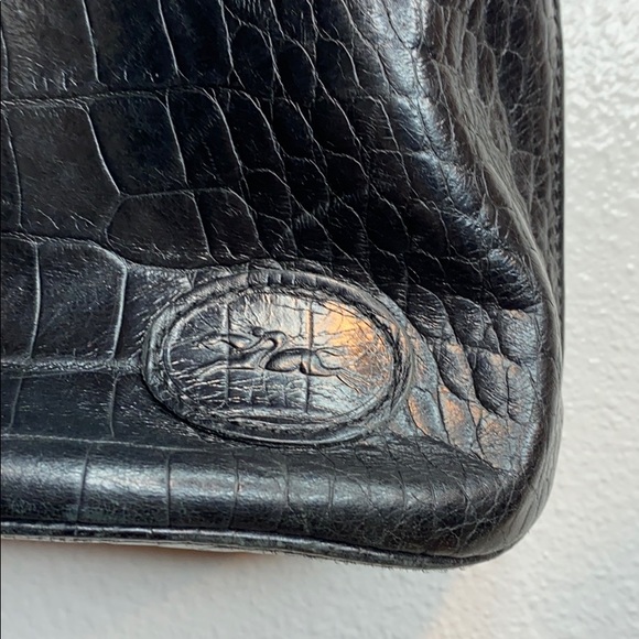 Longchamp Croc Roseau Side Zip Toggle Shoulder Bag - Picture 15 of 16